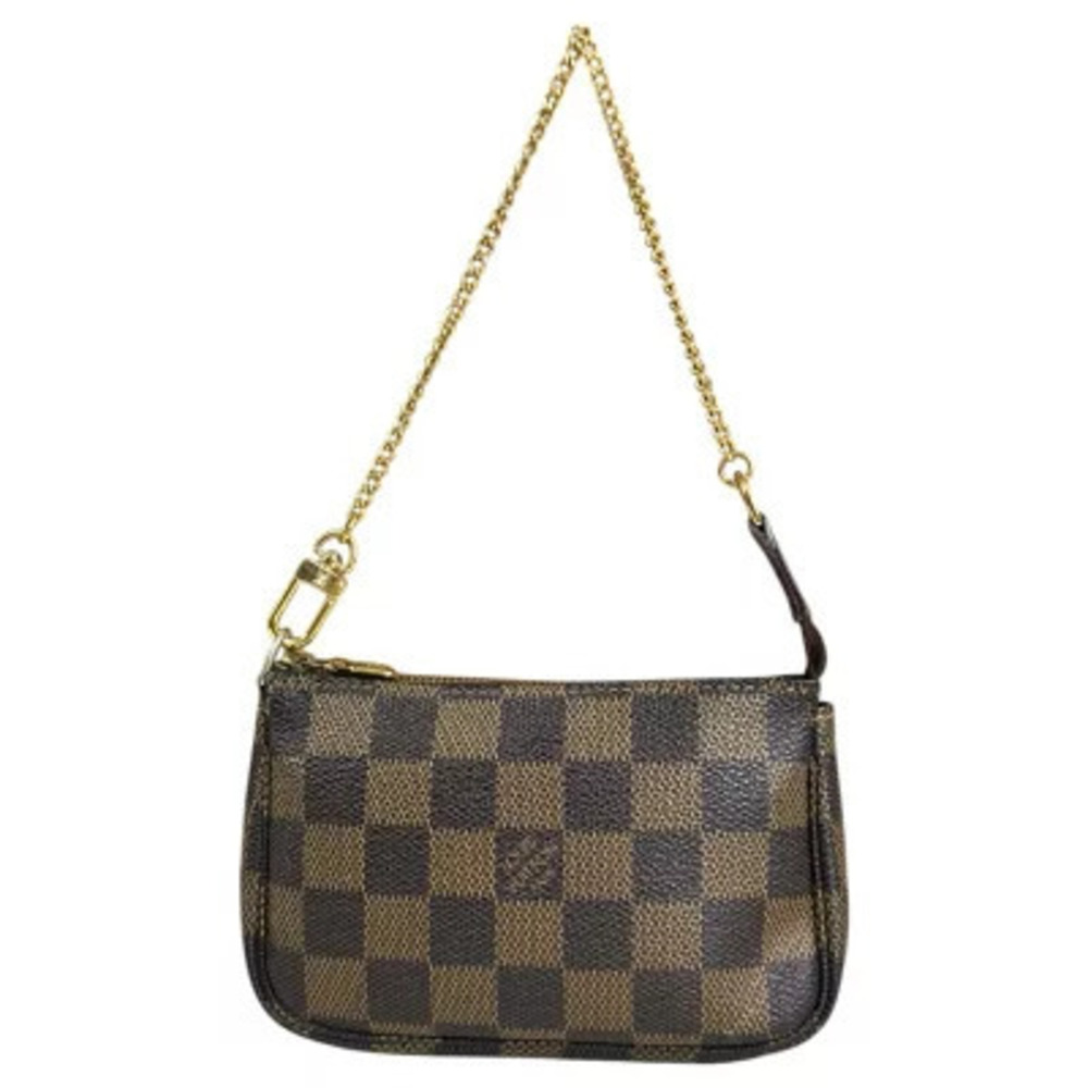 Louis Vuitton Pochette Accessoires Damier Handbag Canvas Brown